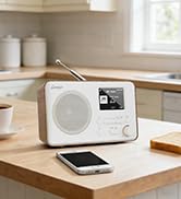 Lemega IR1S Internet Radio with Podcasts & Bluetooth – FM Radio, 150 Presets, Alarm Clock Radio, ...