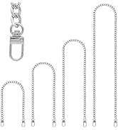 RAPUDA Purse Chain Strap, 4 Pieces Different Sizes Bag Chain Strap, Metal Chain Straps for DIY Pu...