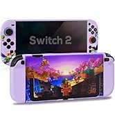 TIKOdirect Protective Case for Switch 2, Hard PC Shell and Soft TPU Joy-Con Grip, Slim Dockable C...
