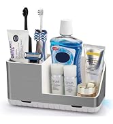 PARKMANI Toothbrush Holders for Bathroom Countertop Organizer, Brushed Nickel Tooth Brush Holder,...