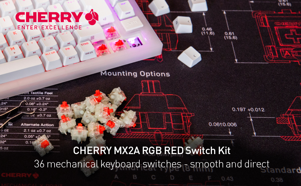 cherry mx2a red switch kit header