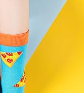 BONANGEL Boys Socks Fun Novelty Animal Food Space Design Crazy Funny Cute Kids Socks 5 Pairs