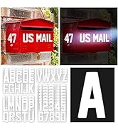 Seloom 148 PCS Reflective Mailbox Numbers and Letters Stickers Decals,3" X 7 Set Number 0-9 and 3...