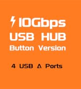 Qeefun 4-Port USB 3.2 Hub, Individual LED Power Switches, 10Gbps Data Transfer USB 3.2 Gen 2 Spli...