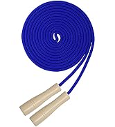 16 FT Long Jump Rope for Kids, Adjustable Double Dutch Skipping Rope with Wooden Handle, Multipla...