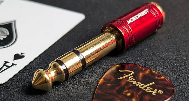 3.5mm to 1/4 Adapter, Pure Copper 1/8 Inch to 1/4 Inch (6.35mm) Stereo Adapter