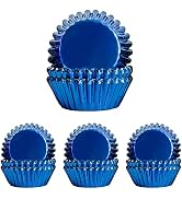 Navy Blue Foil Cupcake Liners For Baking 300pcs Baking Cups Thick & Sturdy, Oil Resistance,Muffin...