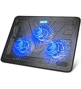 TECKNET Laptop Cooling Pad, Portable Slim Quiet USB Powered Laptop Notebook Cooler Cooling Pad St...