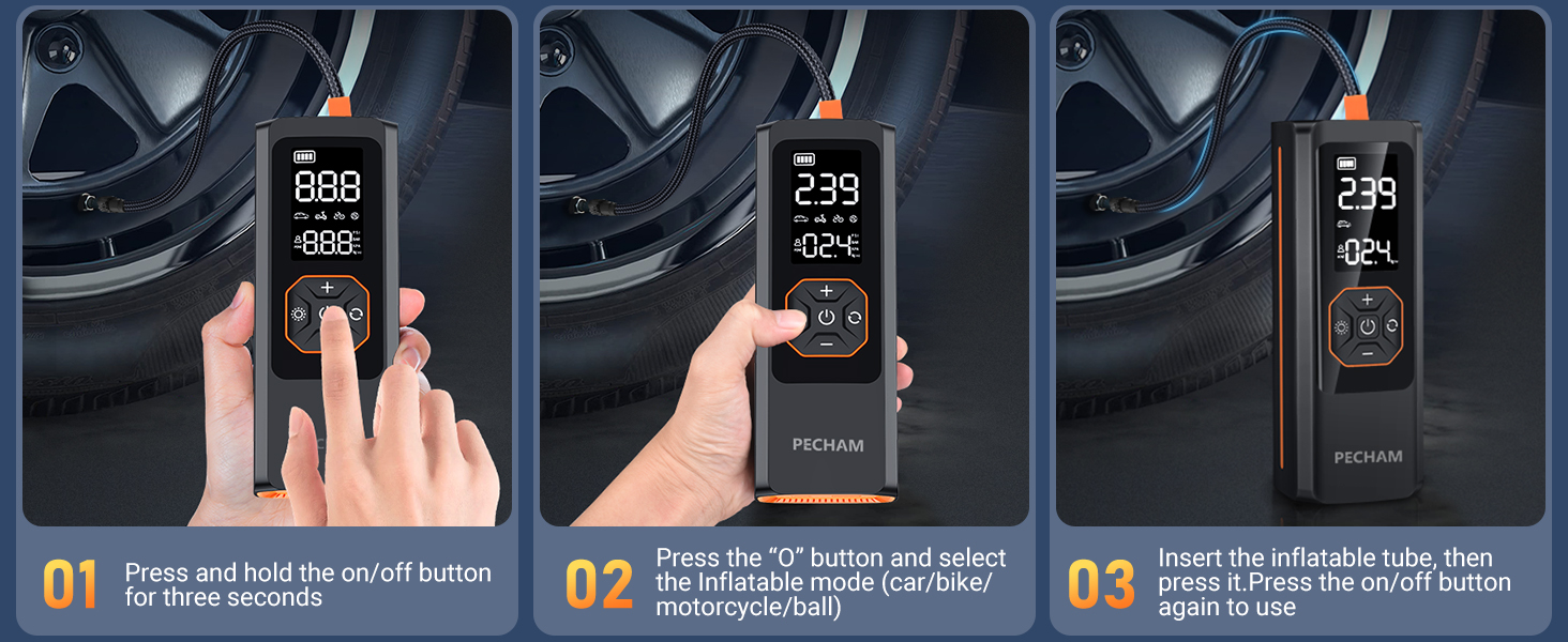 Tire Inflator Portable Air Pump