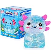 Axolotl Squishy Stress Ball, Soft TPR Slow Rising Squeeze Toy, Cute Axolotl Fidget Toy for Stress...
