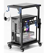 ZUAVIALA Computer Tower Stand, 6 Level Height Ajustable PC Tower Stand for Floor, Mobile Rolling ...