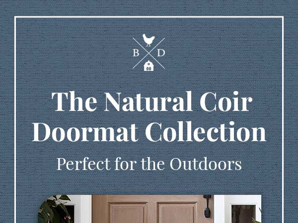 Indoor outdoor welcome mat Slip-proof rubber backing Exterior door mat Made of durable coir