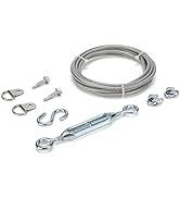 HILLMASTER Durable Anti-Sag Gate Kits for Wooden Fence, Gate Support Cable Kit in Zinc, Anti-Sagg...