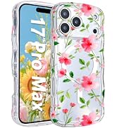 Solanaluna Compatible with MagSafe Magnetic Case for iPhone 17 Pro Max, Aesthetic Clear Pastel Bl...