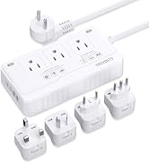 2000W Voltage Converter US to Europe for Hair Dryer, 220V to 110V Converter for European Travel P...