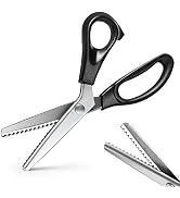 Pinking Shears for Fabric Cutting, Zig Zag Scissors, Scrapbook Scissors Decorative Edge for Adult...