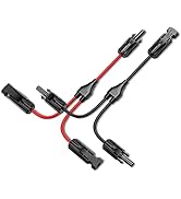 Bateria Power Solar Connectors 30A Y-Branch Cable, Solar Cable Parallel Adaptor Solar Panel Wire ...