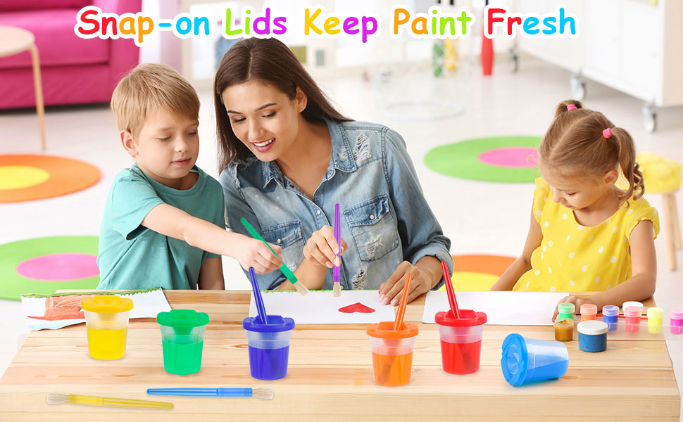 paint cups with lids for kids