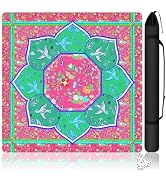 Mahjong Mat with Carrying Bag and 3 Dice, 31.5" X 31.5" Noise Reduction Mahjong Table Cover, Non ...
