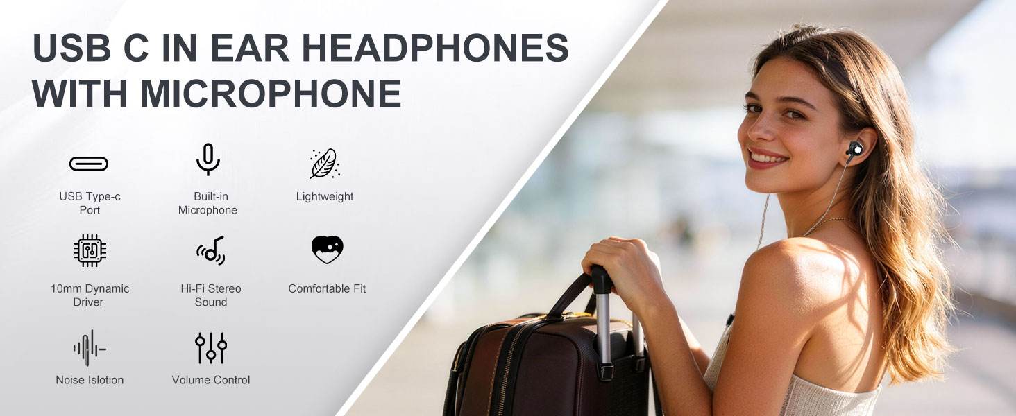 wired headphones usb-c