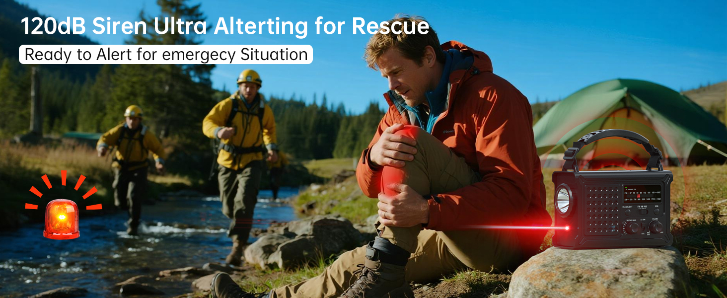 emergency radio with siren