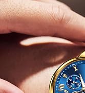 Men's Blue and Gold Watch