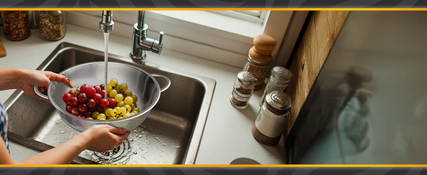 colanders & food strainers collinder/strainer metal pasta strainer kitchen strainers and colanders