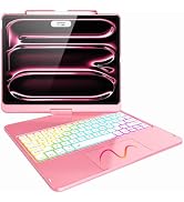FUWANG Touch Keyboard Case for iPad Pro 13 inch (M5/M4) 2025/2024, 360° Swivel for iPad Pro 13 in...
