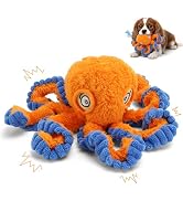 PETSWEET Squeaky Dog Toy for Puppy Teething, Plush Octopus Dog Toy, Puppy Chewing Toy, Soft Stuff...