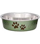 Loving Pets - Bella Bowls - Dog Food Water Bowl No Tip Stainless Steel Pet Bowl No Skid Spill Pro...