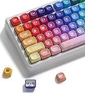 rainbow PBT MOA Keycaps