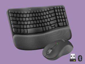 Wave Keys MK670 Combo, Wireless Ergonomic Keyboard with Signature M550 L Wireless Mouse