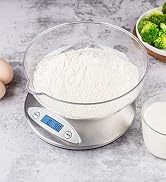 digital kitchen food scale with bowl