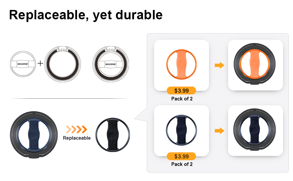 EWA MagSafe Cell Phone Ring Holder Kickstand