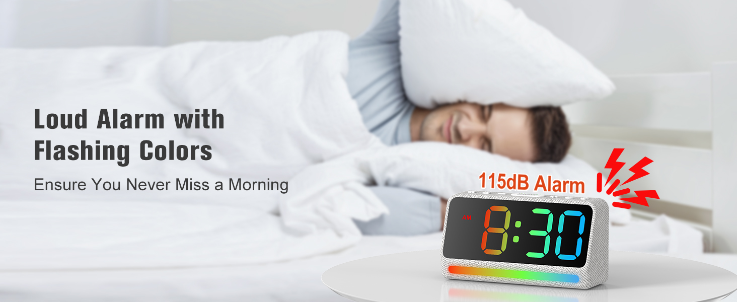 Loud alarm clock for heavy sleeper