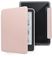 HOICHOE Case for 6" Kindle 11th Generation 2024/2022 Release, Light PU Leather Cover and Transpar...