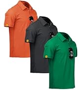 ZITY 3 Pack Mens Polo Shirt Short Sleeve Sports Performance Business Casual Golf Shirts for Men C...