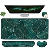 Ergonomic Large Mouse Pad and Keyboard Wrist Rest, Desk Pad for Keyboard and Mouse, 4-in-1 Large ...