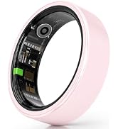 Hitienx Ceramics Smart Ring 4, Ultra-Thin Smart Ring (Pink, 8) | Family Mode, Women's Health/Slee...