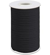 Lydia's Deal Elastic Cord 1/8 Inch (3MM) x 50 Yards Black, Stretch Elastic String for Sewing, Cra...