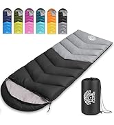 Flantree Sleeping Bags for Adults & Kids for Camping Hiking Trips Warm Cool Weather, Lightweight ...