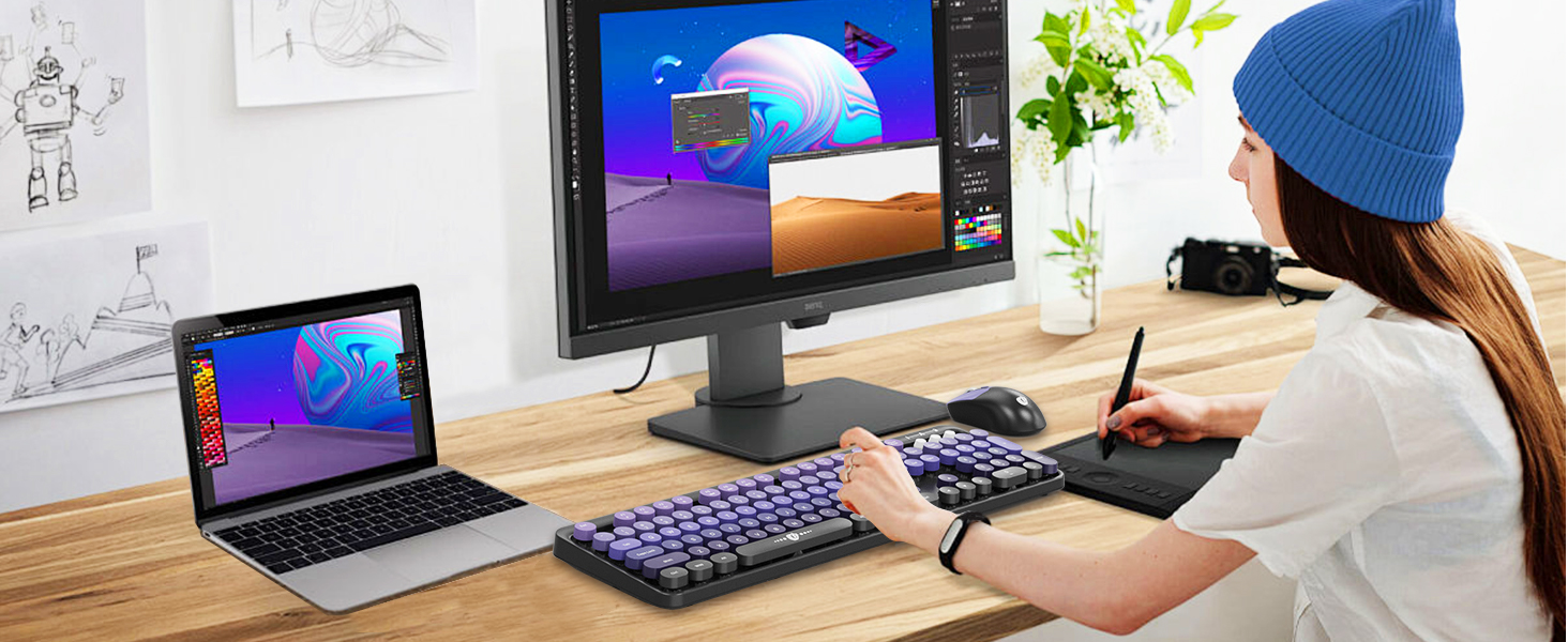cute keyboard and mouse wireless