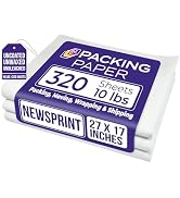 Purple Papers White BULK Packing Paper Sheets for Moving and Packaging | Newsprint Paper - Must H...