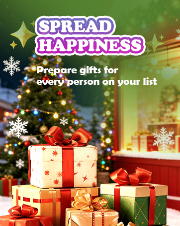 Spread happiness Prepare gifts for every person on your list