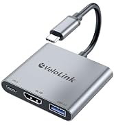 usbc to hdmi Adapter,hdmi to USB c with 100W PD & USB 3.0 Port,4K@30Hz HDMI Adapter, USB C Hub Mu...