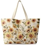 Miss Adola Large Tote Bag for Women - Canvas Tote Bag with Zipper Aesthetic Reusable Shoulder Bag...