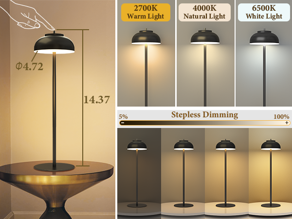 cordless table lamp dimmable