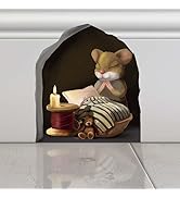Mouse Reading Book, Wall Decor Sticker Decal, Kids Room, Classroom, Home, Bedroom, Bookcase, Book...
