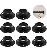 Antrader 8Pcs Stainless Steel 2 Inch Adjustable Closet Rod Flanges,Black | Heavy-Duty & Rust-Resi...
