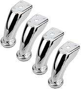 UTALIND 4 Pcs Furniture Legs 3.5 inch Metal Sofa Legs, Silver Couch Legs, Cabinet Legs